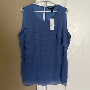 NWT White House Black Market Women’s Tiered Ruffle Top. Size 14.